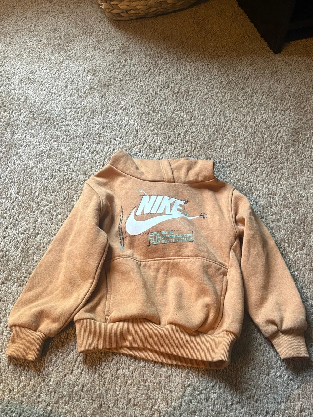 Nike Tan Swoosh Logo Pullover Sweatshirt